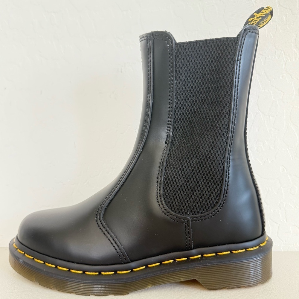 NEW DR MARTENS 2976 HI Black Smooth Leather Chelsea Boots EU36 L5 - Picture 4 of 10